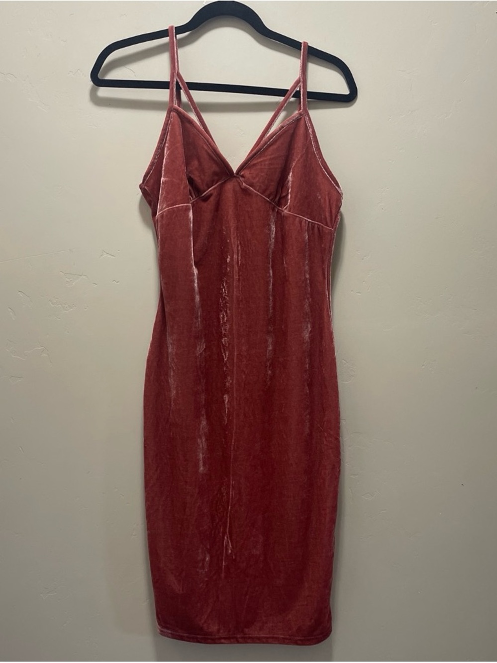 IRIS Velvet Slip Midi Dress in Rose fitted bodice Coquette party